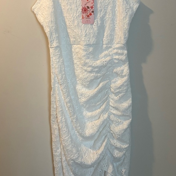 NWT SHEIN Retro Eyelet Midi Dress – Size Large - Picture 1 of 3